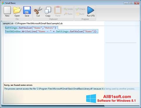 Screenshot Small Basic Windows 8.1