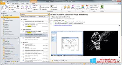 Screenshot Microsoft Outlook Windows 8.1