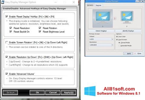 Screenshot Easy Display Manager Windows 8.1